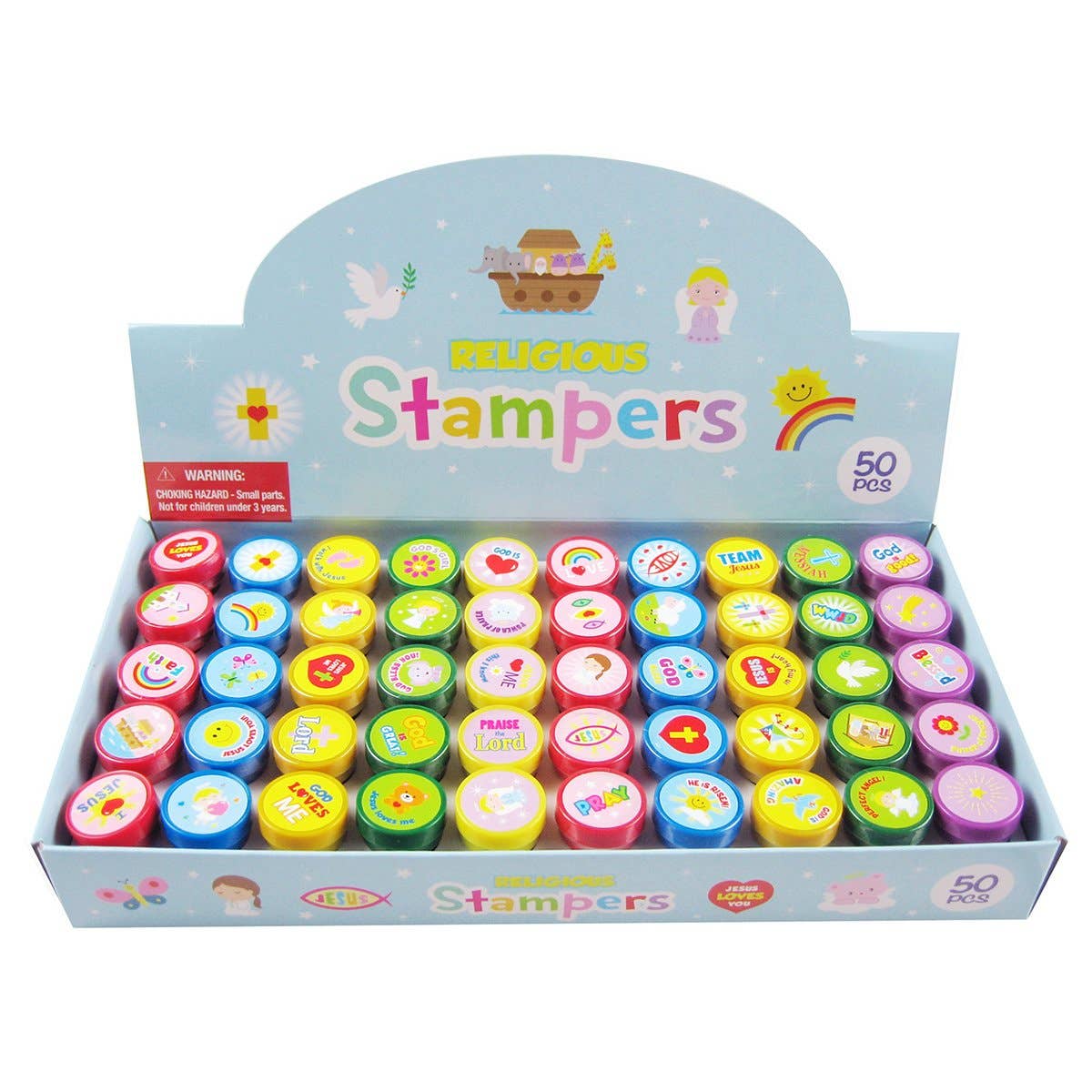 50 Pcs Religious Assorted Stampers for Kids