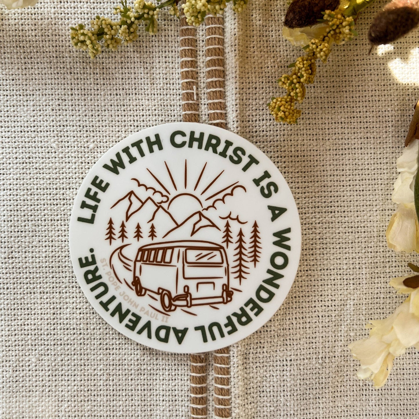 Life With Christ is a Wonderful Adventure Sticker