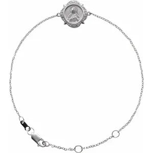 Sterling Silver Miraculous Mary Bracelet