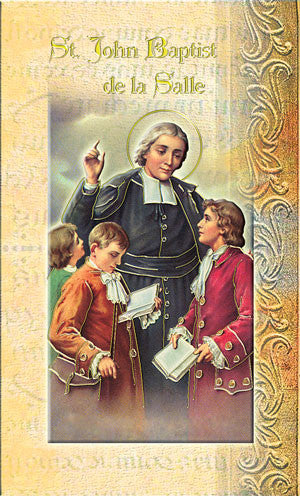 St. John Baptist de la Salle Biography Card