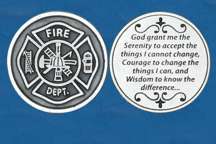 Fireman / Serenity Prayer Pocket Token