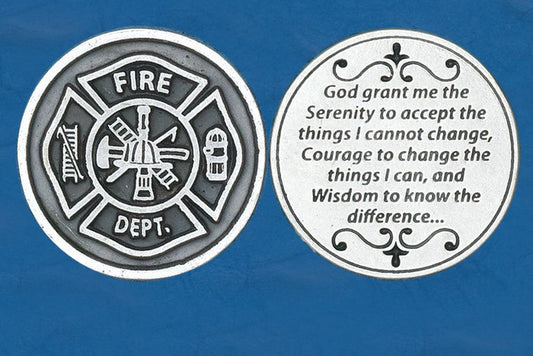 Fireman / Serenity Prayer Pocket Token