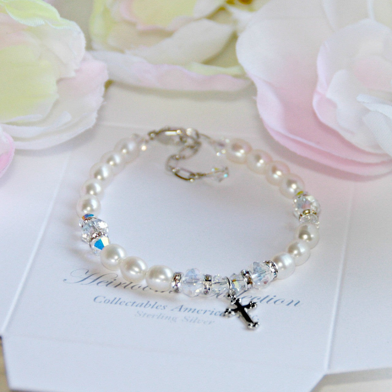 Freshwater Pearl and Swarovski Crystal Bracelet