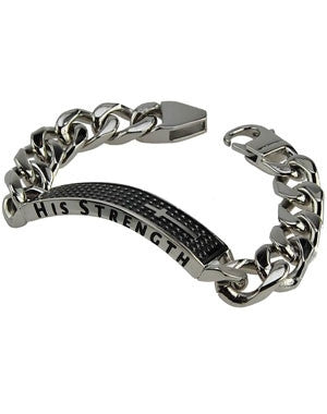 Shield Cross Bracelet "His Strength"