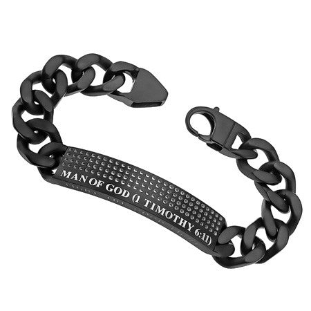 Black Sport Bracelet "Man of God"