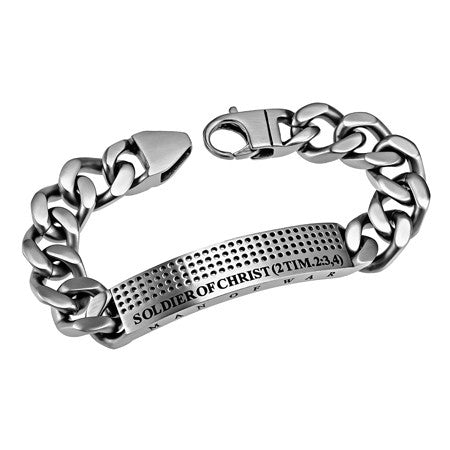 Silver Sport Bracelet "Soldier Of Christ"