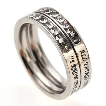 Princess Stack Ring "Christ My Strength"