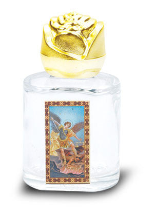 St. Michael Glass Holy Water Bottle 2.5"
